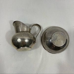 MCM Gorham sterling silver sugar and
creamer with pattern numbers 772 & 773.